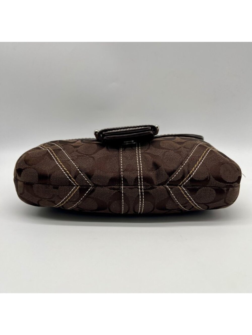 Coach Brown Signature Canvas Soho Buckle Flap Bag - Picture 5 of 13